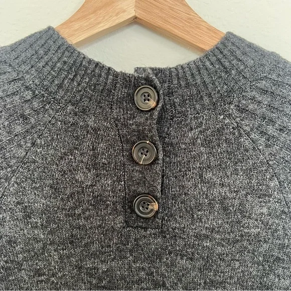 Abercrombie and Fitch Mock Neck Grey Sweater Dress Size XS - Picture 5 of 7